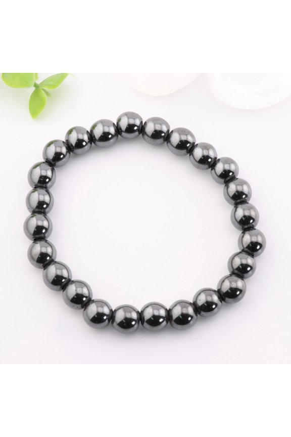 Synthetic Hematite Bracelet - Non-Magnetic, 8mm - Luxurious Design, Versatile Fashion Accessory | Stone Beads Bracelet | Focus on Heart Chakra | Stunning Gem Patterns Tones | Discover the ca