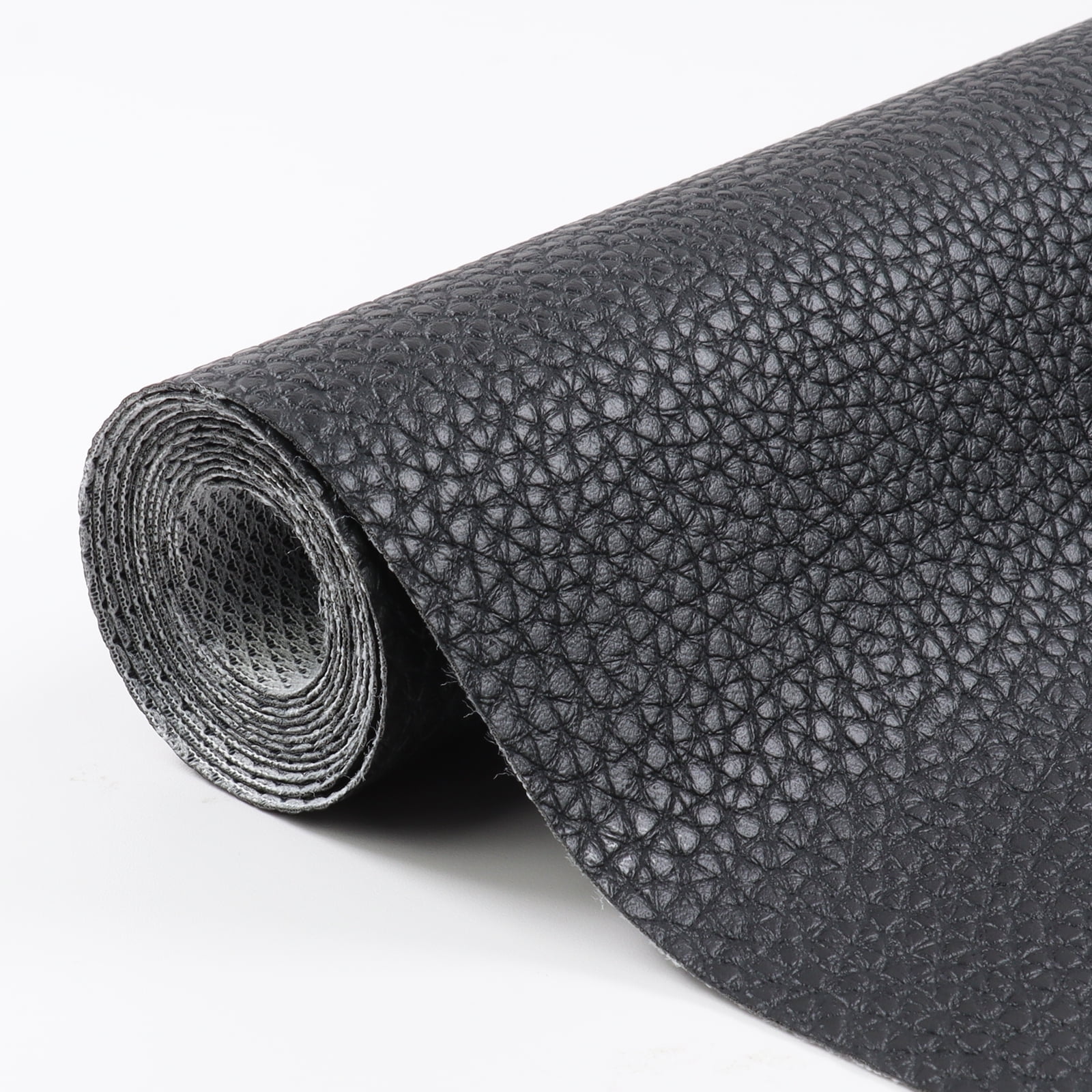 Synthetic Leather Fabric Faux Leather Marine Vinyl Waterproof for Boat,Car Seat,Pillow,Crafts DIY Sew Black 3yard