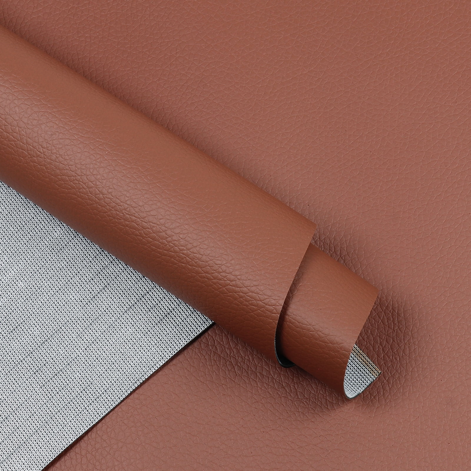 Synthetic Leather Fabric Reupholstery fabric for Seats, Home Decor (Brown,54" x 28")