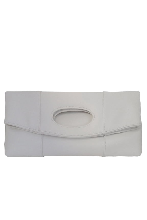 Synthetic Leather Fold Over Clutch