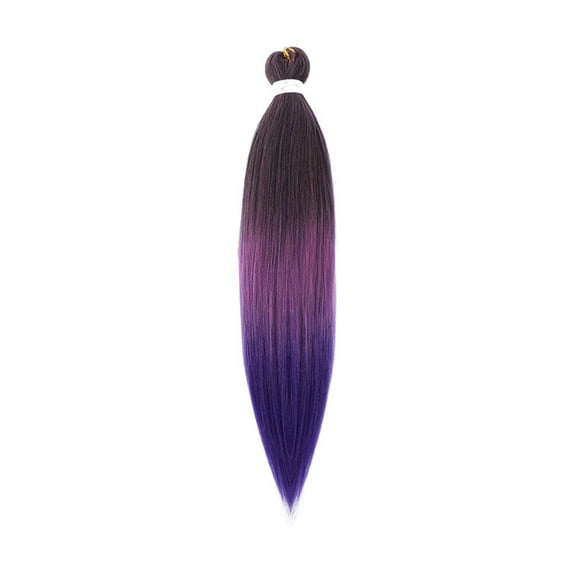 Synthetic Long Pre-Stretched Braided Hair, 26-Inch Purple  Pre-Stretched Extensions