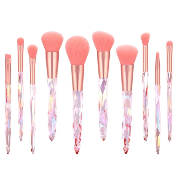 Synthetic Makeup Brushes Set - Soft Dense Bristles, Travel-Friendly for Foundation/Eyeshadow/Concealer(10Pcs)