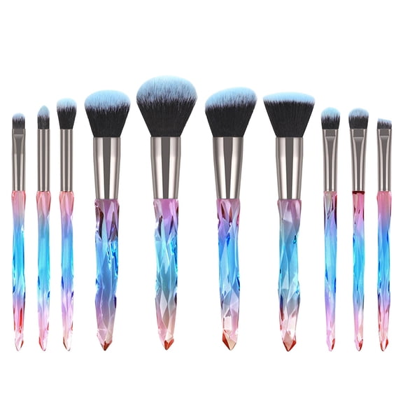 Synthetic Makeup Brushes Set - Soft Dense Bristles, Travel-Friendly for Foundation/Eyeshadow/Concealer(10Pcs)