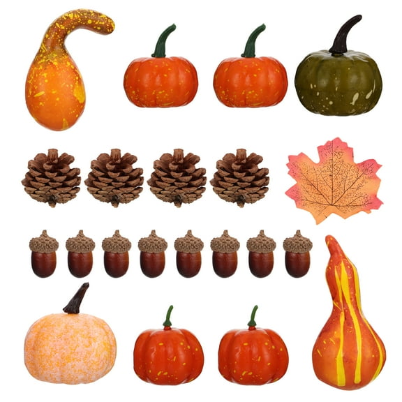 TABLZONE Lifelike Pumpkins Assorted Color 128Pack for Festive Decor