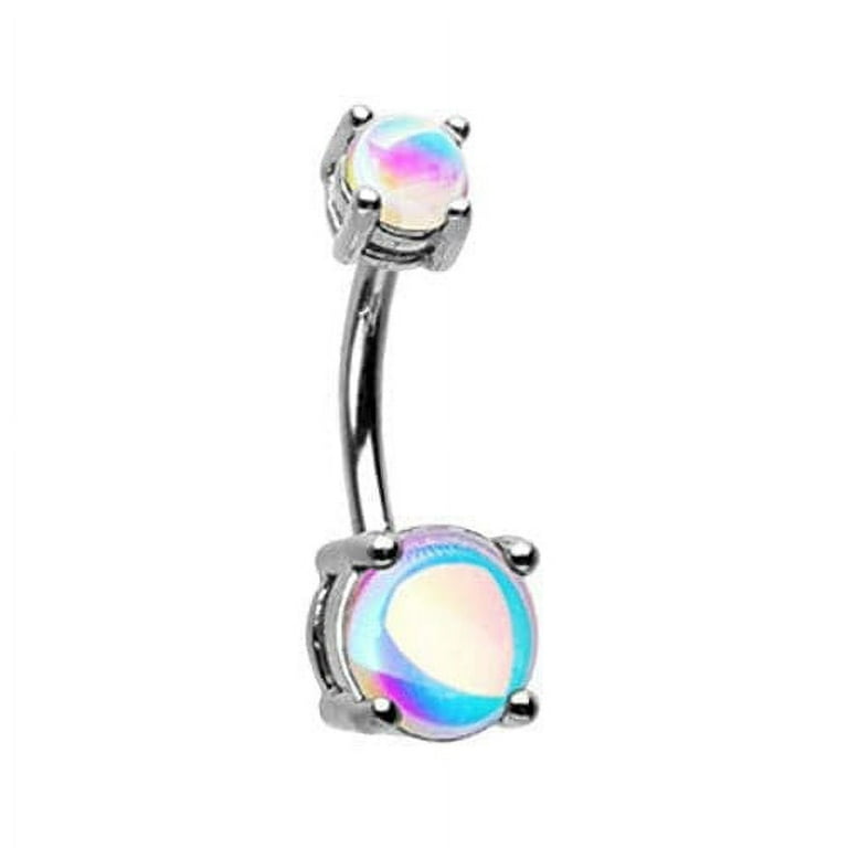 Moonstone belly 2024 button ring