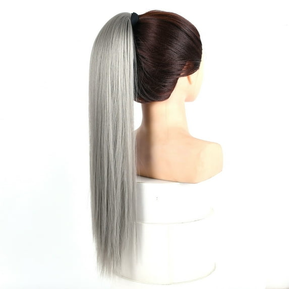 Synthetic Ponytails Hair Extension Ribbon Drawstring Straight Wavy Ponytail Cosplay Hairpiece