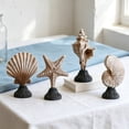 thumbnail image 1 of Synthetic Resin Artificial Conch & Shell Figurine Ornament, Minimalist Mediterranean Nautical Craft Decor, Elegant Tabletop Display Piece for Living Room Coffee Table Coastal Home Furnishing, 1 of 8