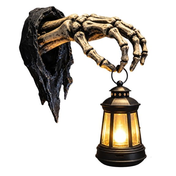 Synthetic Resin Skeletal Hand Light for Halloween Wall Display