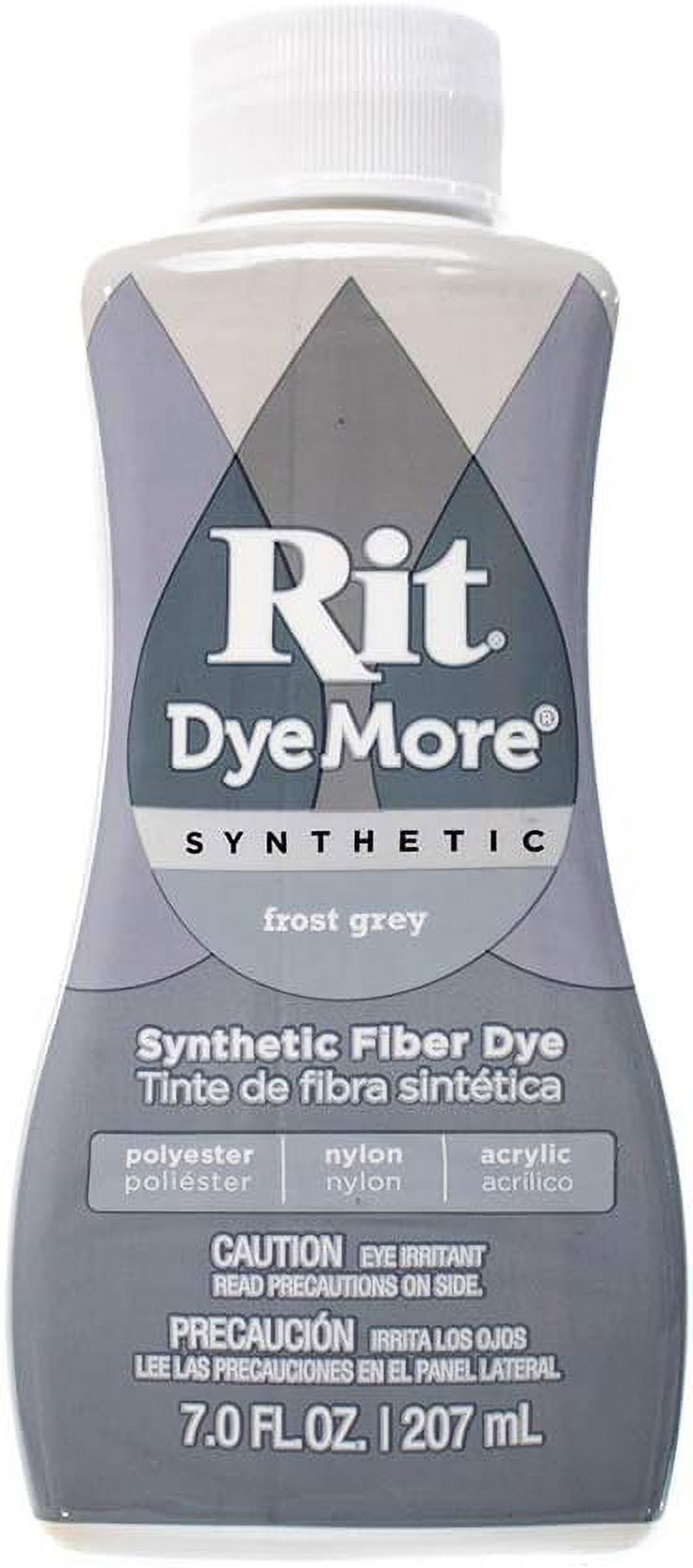Synthetic Rit Dye More Liquid Fabric Dye Wide Selection of Colors 7 Ounces Frost Gray