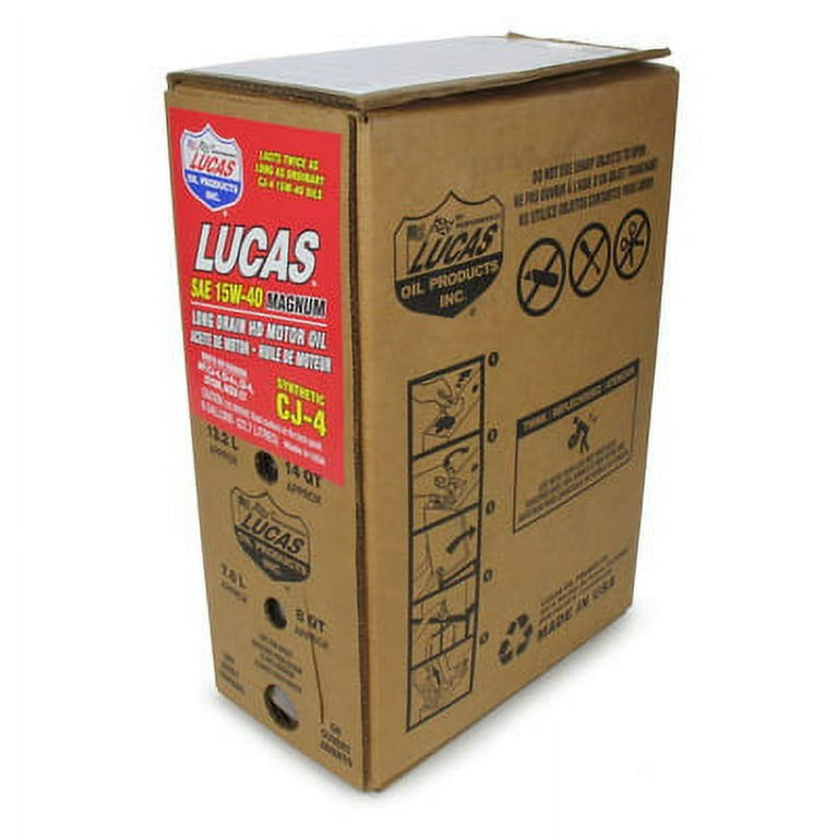 Lucas Oil Synthetic SAE 15W40 CK-4 Oil - 6 Gallon Bag In Box Lucas Oil Synthetic SAE 15W40 CK-4 Oil - 6 Gallon Bag In Box