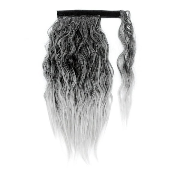 Synthetic Short Kinky Curly Ponytail for Women & Girls - Corn Wave Wrap Around Ponytail Clip in Hair Extensions