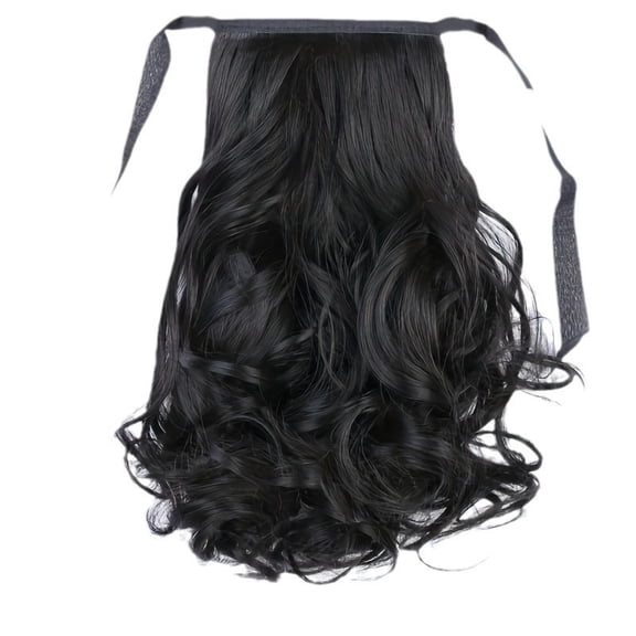 Synthetic Synthetic Wigs Short Straight Ponytail Hair Wigs with Curly Ends for Daily Wear
