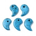 thumbnail image 1 of Synthetic Turquoise Pendants Comma Magatama 22~23x14x4~5mm Hole: 2.5mm, 1 of 3