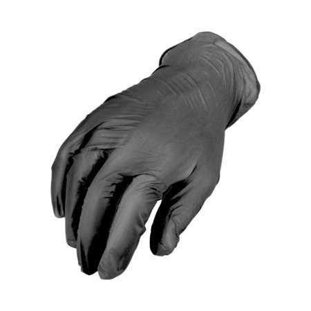 Synthetic Vinyl Exam Powder-Free Nitrile Disposable Gloves, Black, Large, 5 Mil, 100/Box, 960 Boxes