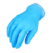 Synthetic Vinyl Exam Powder-Free Nitrile Disposable Gloves, Blue, Large, 5 Mil, 100/Box, 10 Boxes