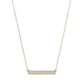 thumbnail image 1 of Synthetic White Opal Bar Necklace Gold-plated Sterling Silver Adjustable, 1 of 1