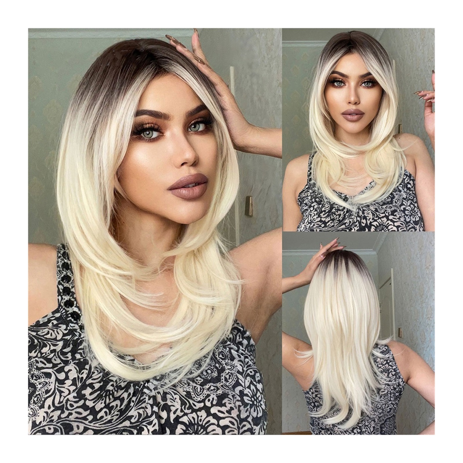 Blonde wig sale bangs 5 star reviews new wig 2020 Straigth Hair 13x6 Lace Front Wigs Blonde Short Bob Wigs  main image 3