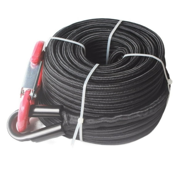 Synthetic Winch Line Cable Rope 12mm*30m UHMWPE Core With Polyester Jacket Synthetic Winch Towing Rope Double Braided ,Easy to Carry