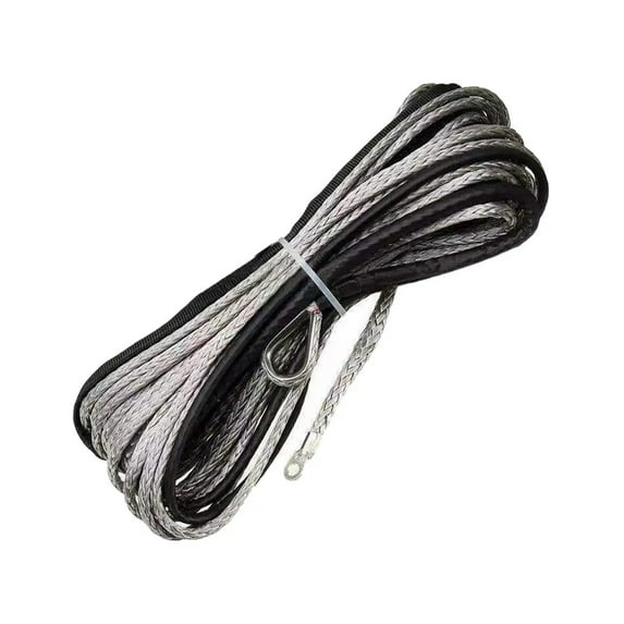 Synthetic Winch Rope 15M 3/16''X50' Universal Vehicles Towing Rope String Line Towing Strap Rope Winches UTV RV Boat ,Durable & Safe