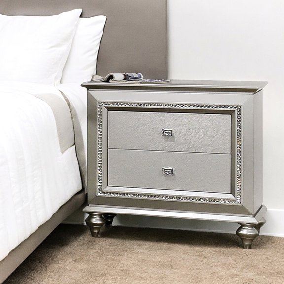 Synthetic Wood Construction - Crystal - Like Trim - Bedroom Decor - Enhance Bedroom Aesthetics