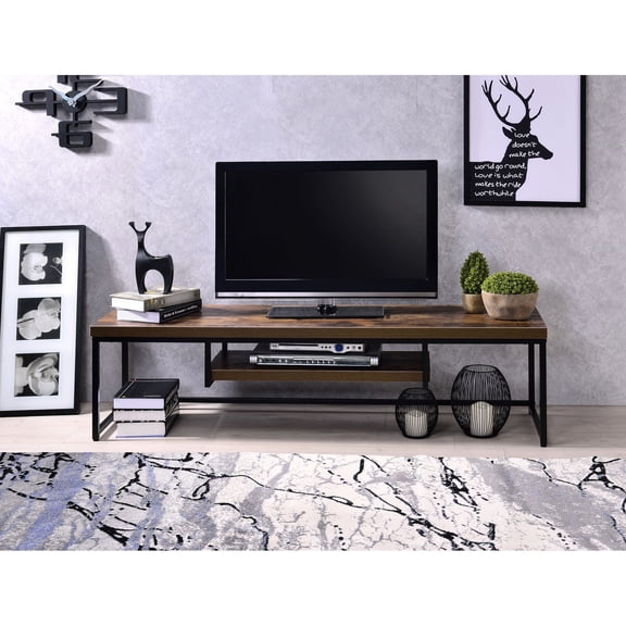 Synthetic Wood, Robust - Cable - Friendly Design - Home Theatre Setup - TV Stand for 50 - 59"