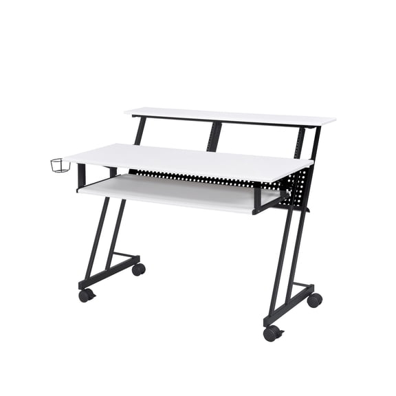 Synthetic Wood Shelf - Sliding Keyboard Tray Function - Studio Work - Accommodates 61 - Key Instrument