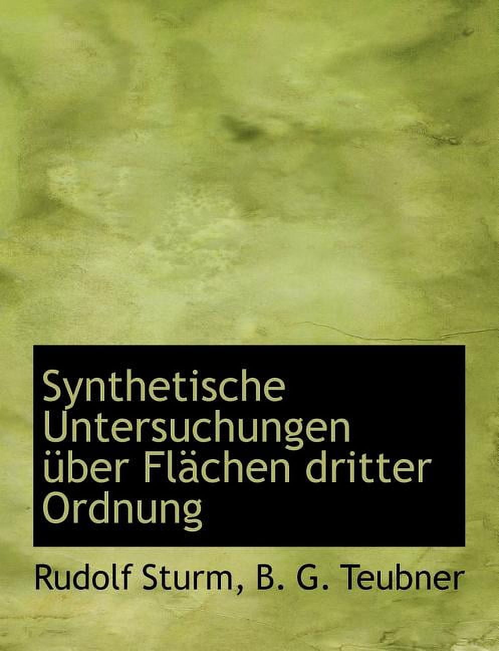 Synthetische Untersuchungen Uber FL Chen Dritter Ordnung (Paperback)