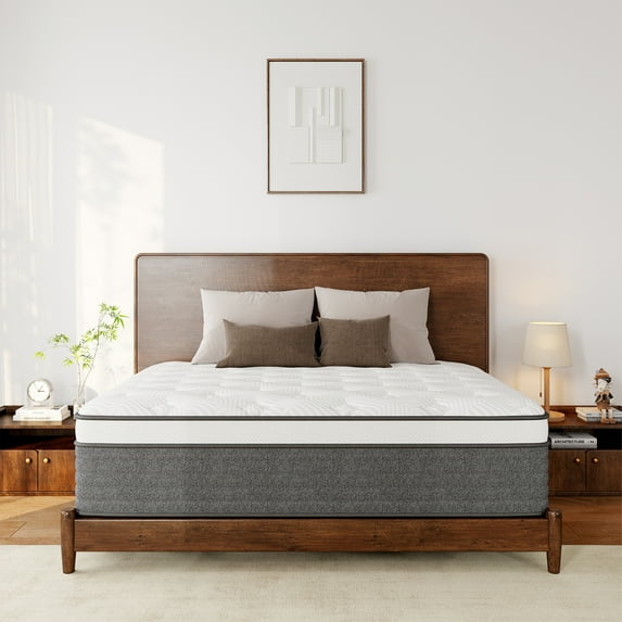 Arctus 10" Full Hybrid Mattress in a Box,Medium Firm,Individual Pocketed Coils, Pressure Relief