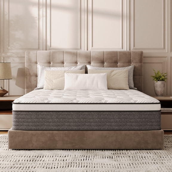 Arctus 10" Twin Size Hybrid Mattress Medium Firm with Pocketed Springs,Multi-Layer with Breathable Cooling Motion Isolation Reinforced Edges, Bed-in-a-Box with Side Handles