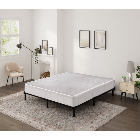 Arctus 9" Queen Box Spring, Metal Mattress Foundation, Fabric Cover Included, Easy Assembly