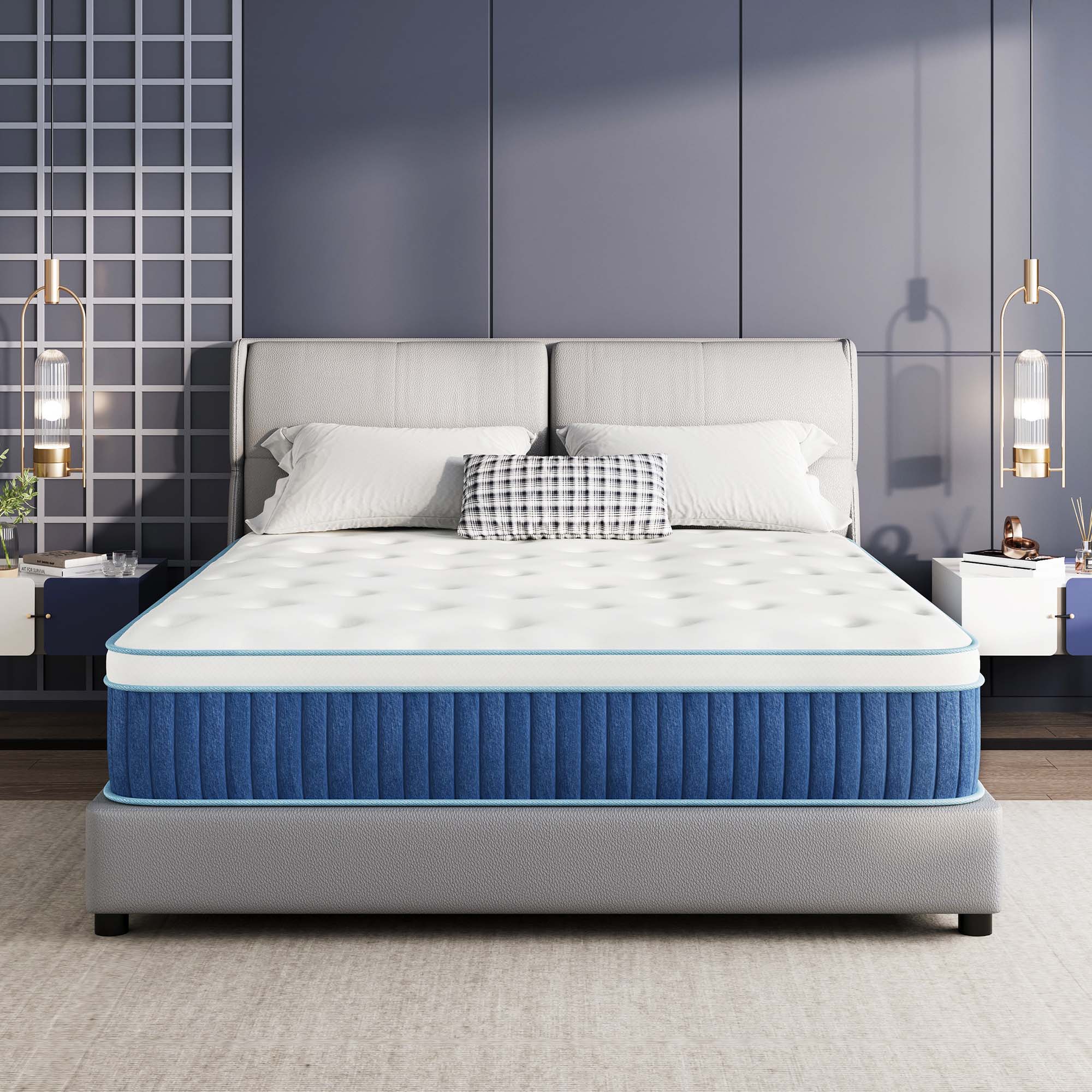 Arctus 10 inch King Mattress for Pressure Relief and Individual Pocket Spring Mattress with Motion Isolation in a box