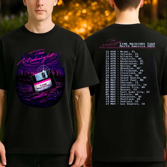 Synthpop Duo Time Machines North America Tour Tee Music Fan T-Shirt