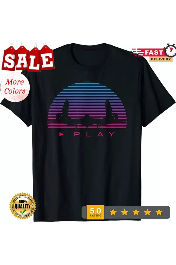 Synthwave Airplane Retro 80S Synthesizer Retrowave T-Shirt Unisex S-5XL Hot Trending Shirt, Vintage Birthday Gift