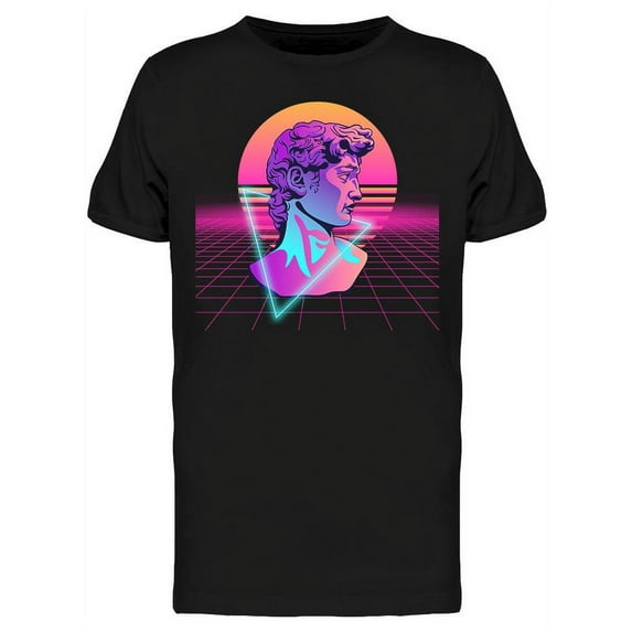 Synthwave David Bust T-Shirt Men -Image by Shutterstock, Male XX-Large