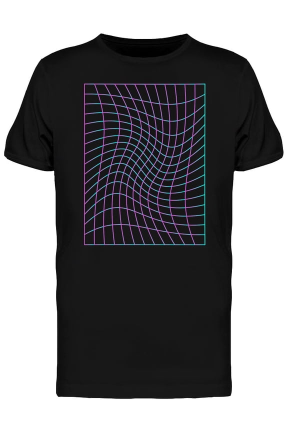 Synthwave Grid T-Shirt Men -Image by Shutterstock, Male 3X-Large