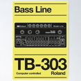 thumbnail image 1 of Synthwave Vibes: Minimalist Roland Tb-303 Bass Line Art Poster Wall Art, Modern Wall Decor For Living Room Bedroom, 12x18 UNFRAMED, 1 of 2