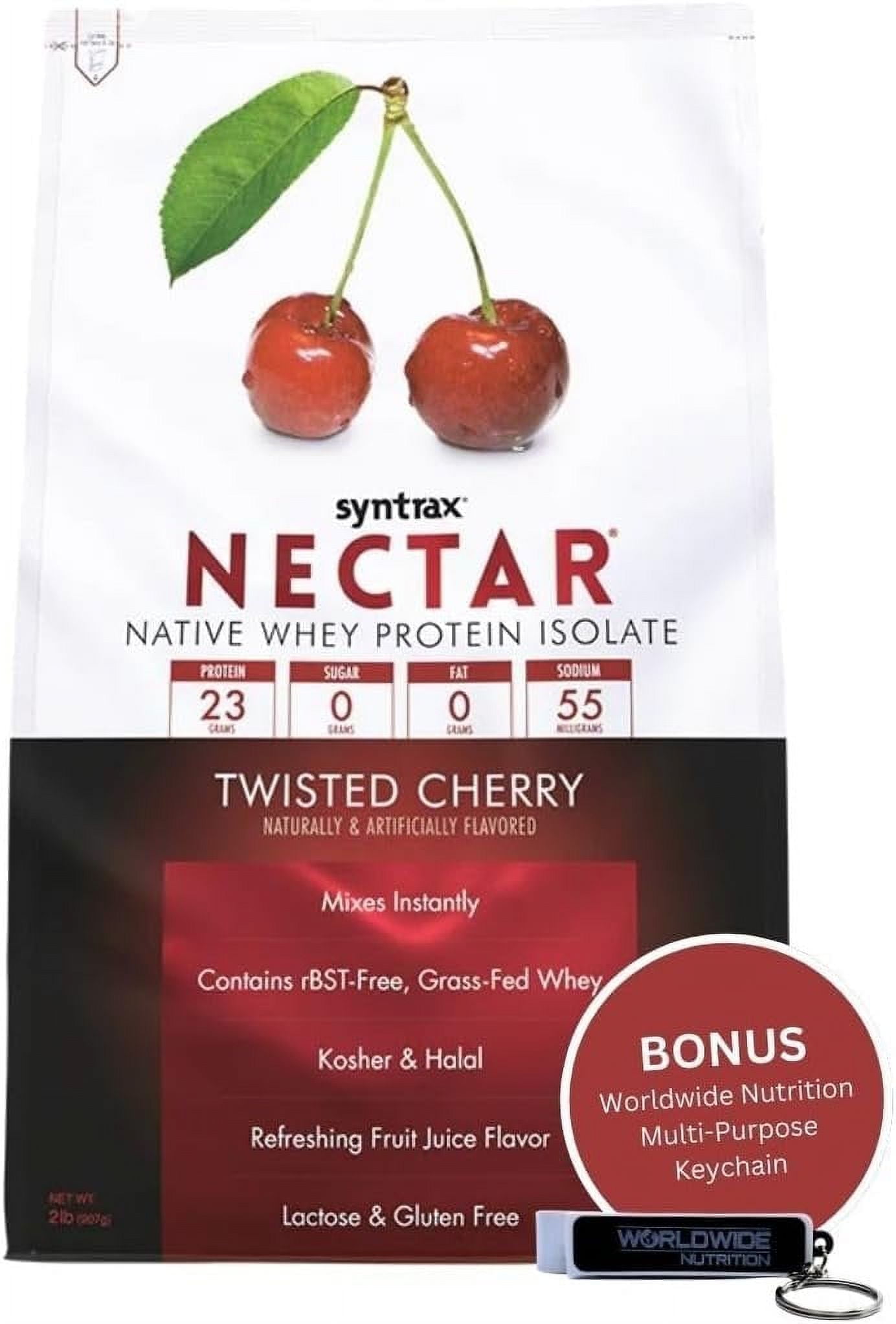 Syntrax Nectar Whey Protein Isolate Powder Twisted Cherry Flavor