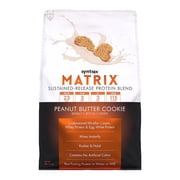 Syntrax Matrix Peanut Butter Cookie Sustained‑Release Protein Powder Blend 5 lb with Real Cookie Pieces