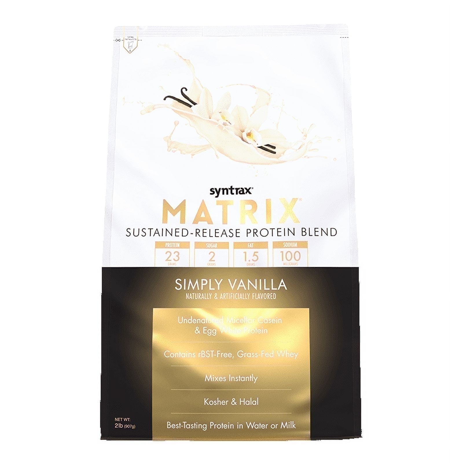Syntrax Matrix Simply Vanilla Sustained‑Release Protein Powder Blend 2 lb