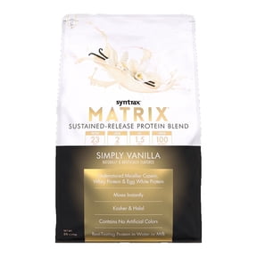 Syntrax Matrix Simply Vanilla SustainedRelease Protein Powder Blend 5 lb