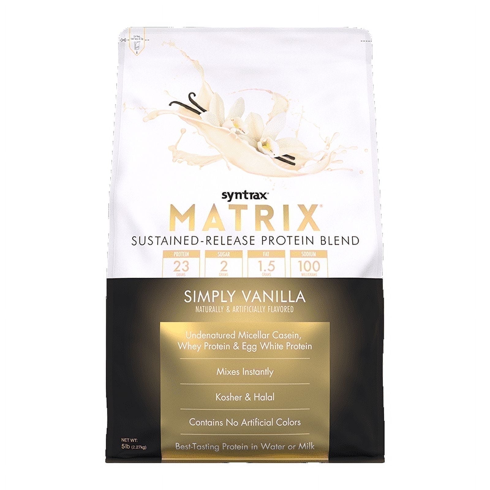 Syntrax Matrix Simply Vanilla Sustained‑Release Protein Powder Blend 5 lb
