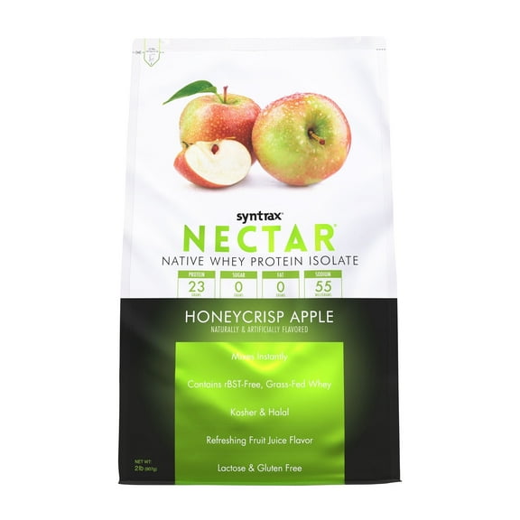 Syntrax Nectar, Honeycrisp Apple, 2 lbs. 100% Whey Protein Isolate, Refreshing Fruit Flavor