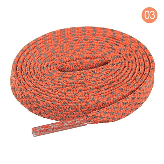 Synzerm 8 Colors Shoelaces for Sneakers, 2 Pair Reflective Shoelace Flat Safety Laces for Sneakers