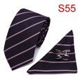 thumbnail image 1 of Synzerm Men Ties Woven Classic Necktie Set Formal tie Pocket Square for Wedding with Handkerchief Cufflinks Gift 3", 1 of 2