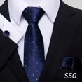 thumbnail image 1 of Synzerm Mens Solid Color Formal Necktie and Pocket Square Cufflinks Sets, 1 of 2