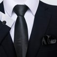 thumbnail image 1 of Synzerm Mens Solid Color Formal Necktie and Pocket Square Cufflinks Sets, 1 of 5