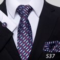 thumbnail image 1 of Synzerm Mens Solid Color Formal Necktie and Pocket Square Cufflinks Sets, 1 of 1