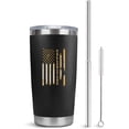 thumbnail image 1 of Syolin Yellowstone Tumbler Yellowstone Cups with Lids and Straws Stainless Vacuum Tumbler 20oz, Black, One Size, 1 of 6