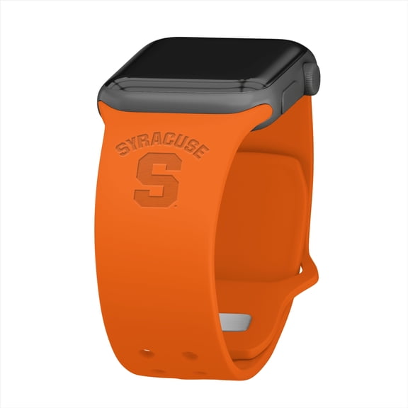 Syracuse Engraved Silicone Unisex Watch Band for Apple Watch - 38/40/41mm(42mm Series 10/11) Orange by Affinity Bands