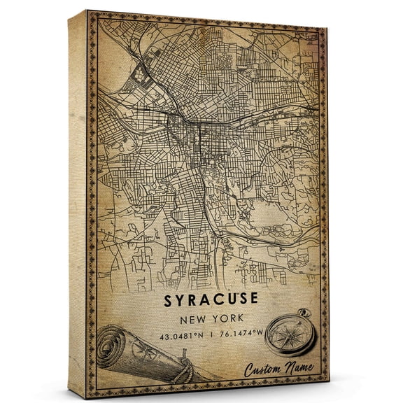 Syracuse Map Poster, New York Map Art Poster, Canvas, Syracuse Map City style Watercolor art Poster, Syracuse Map Canvas - 89AZ1316